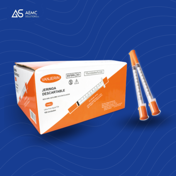 JERINGAS DE INSULINA VANJERIN 1ML / 31X6MM (CAJA X100)